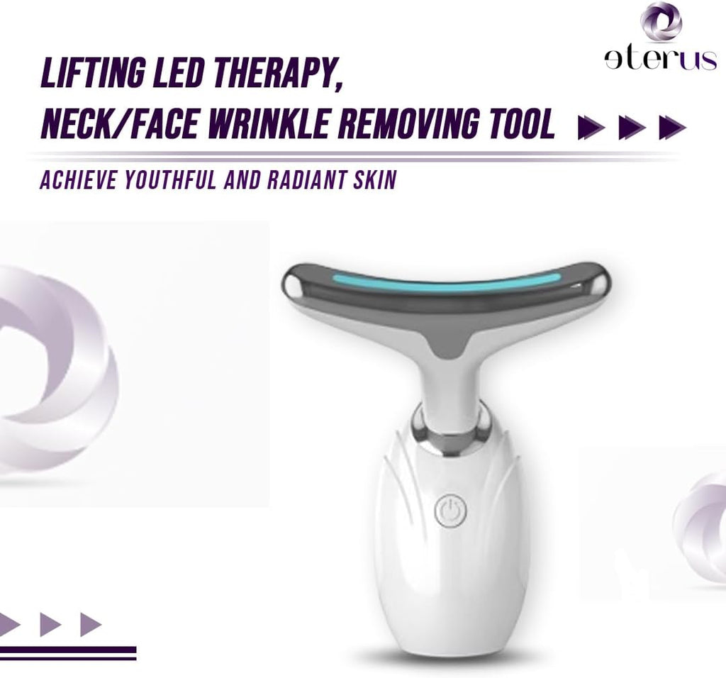 Neck & Face Lifting LED Therapy Device. Effective, Easy to Operate and Easy to Clean. All-Skin Types. Rechargeable and Portable.