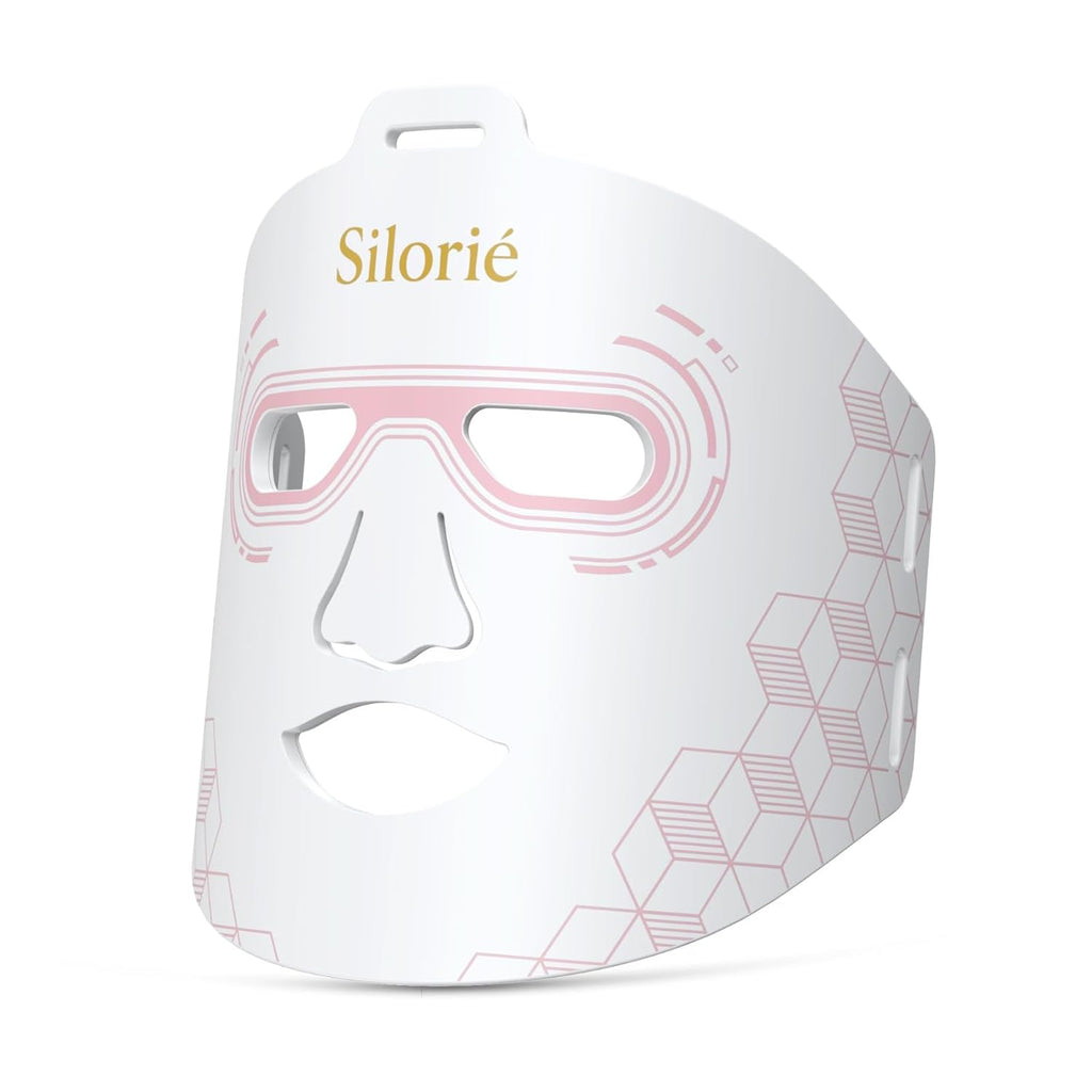 Silorié LED Face Mask Light Therapy, 4-Color Facial Mask with Near Infrared Light, 288 LEDs, 3 Modes, 3 Intensity Levels, USB-C Rechargeable Skin Care Device