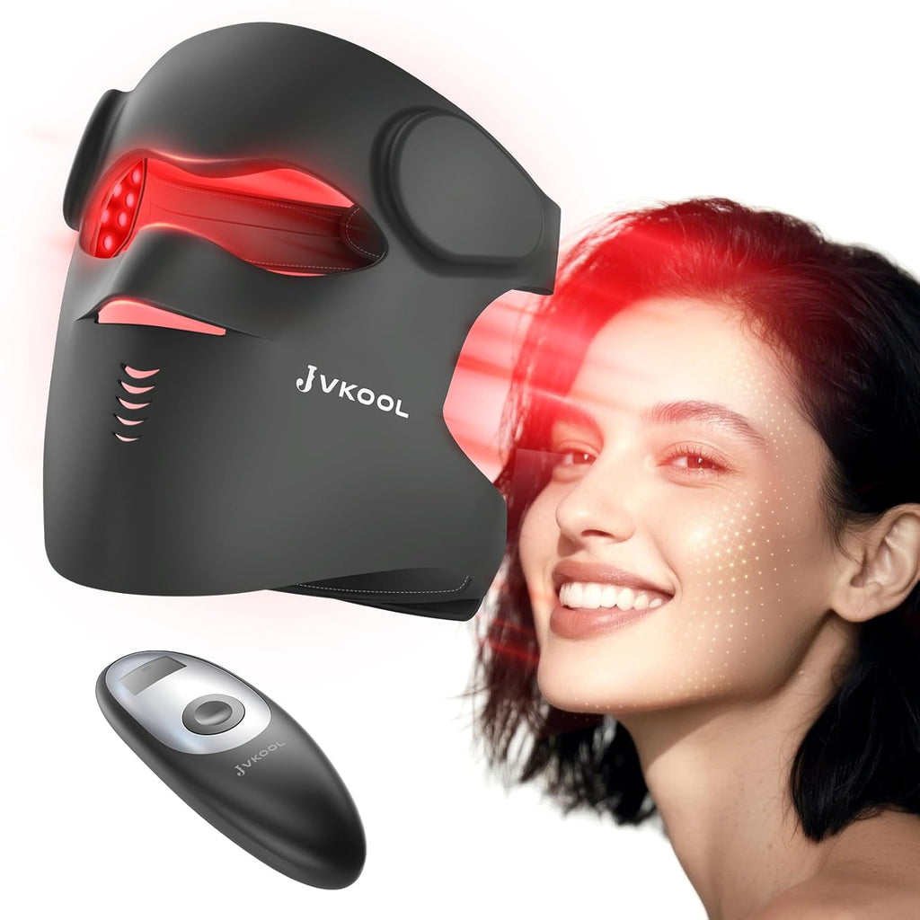 Red Light Therapy Mask for Face – 9 Modes LED Light Therapy with 280 Beads, 630nm Red & 850nm Near Infrared, Wireless Rechargeable Facial Mask for Skin Care at Home
