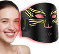 Wireless Red Light Therapy for Face, Red Light Therapy Mask with 850nm Infrared Light, Rechargeable 2000mAh Red Light Mask with 336 LED Chips, 4 Modes, Timer for Home Skincare (Black)