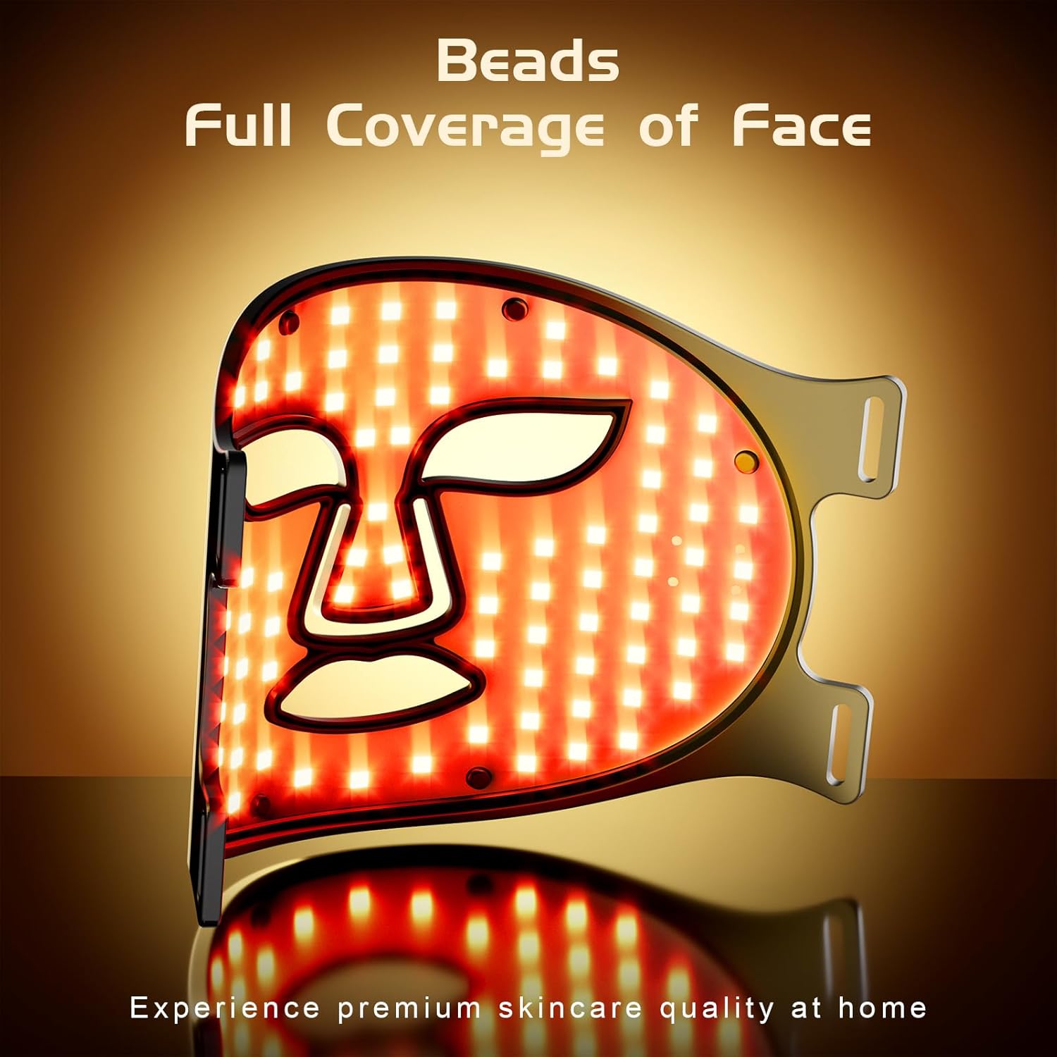 BNU Wireless Red Light Therapy for Face, 4 Modes LED Light Therapy Mask with 400 LED Beads, Dual 1000mAh Remote Control, 850NM Infrared Red Light Therapy for Anti-Aging at Home & Travel