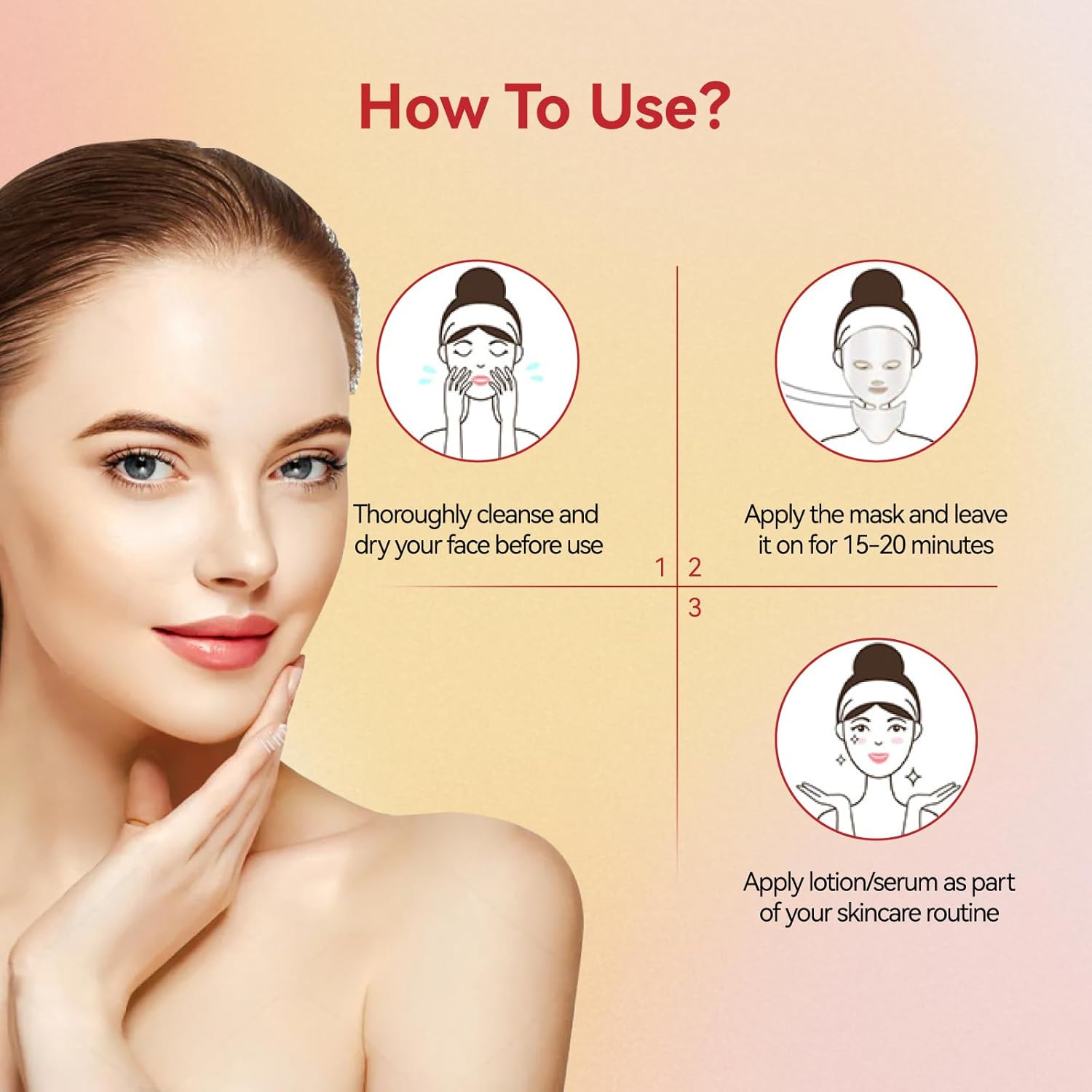 LED Face Mask Light Therapy, 7 Colors for Skin Vitality, Home Beauty Device - Light Therapy for Face