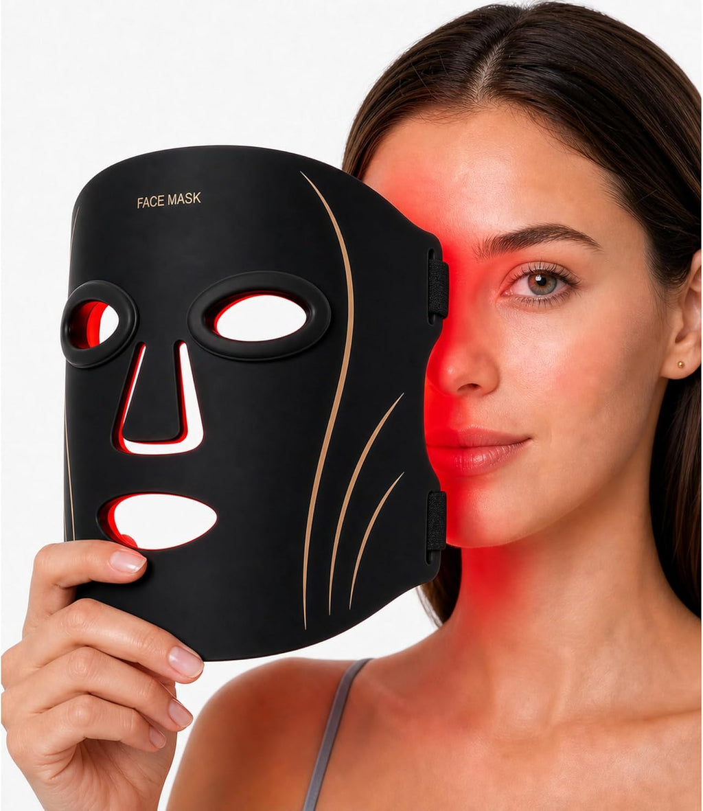 2026 Upgrade Red Light Therapy Mask for Face, LED Face Mask with 850nm NIR and 7 Colors, Red Light Mask with 296 LED Beads for Anti-Aging, Soft Silicone Design