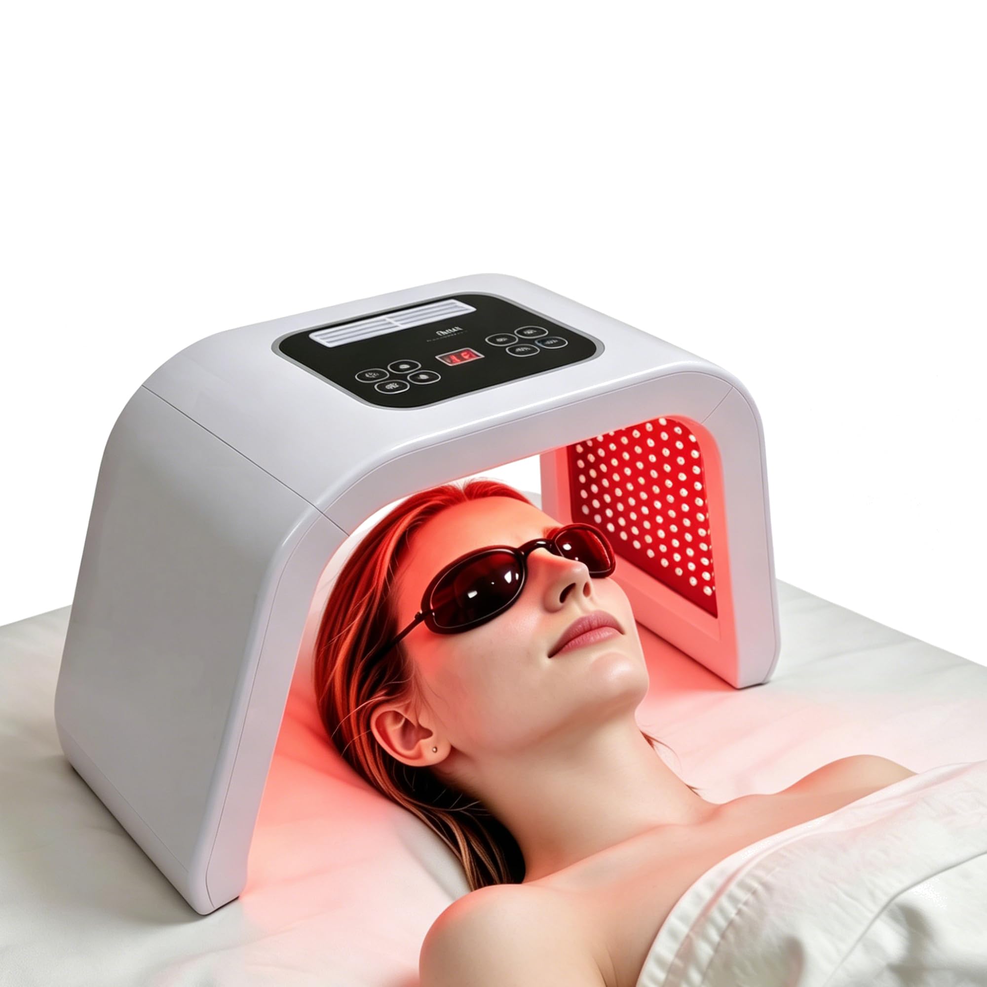 Light Mask - 7 Color Photon Facial Device for Skin Care, Red & Blue Light for Face, Neck & Body, Rechargeable Home Use