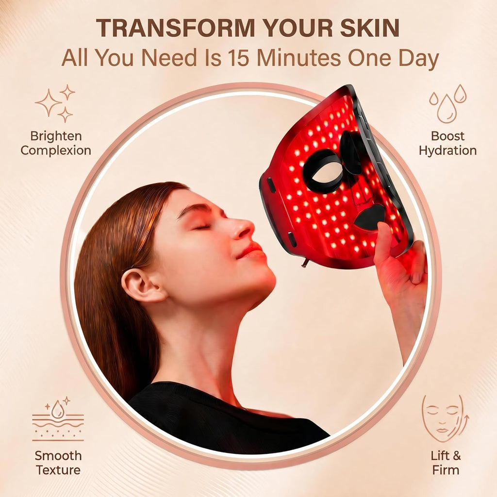 7-Color LED Facial Mask, Red Light Therapy for Face, At-Home Beauty Device