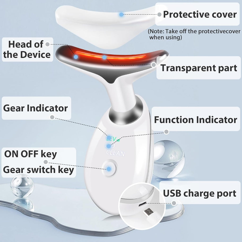 3 in 1 Face cuIpting Tool, 7 Color Mode, Facial Massager for Face and Neck, At-Home Facial Beauty Deice for Skin Care, Face cuIpting Wand