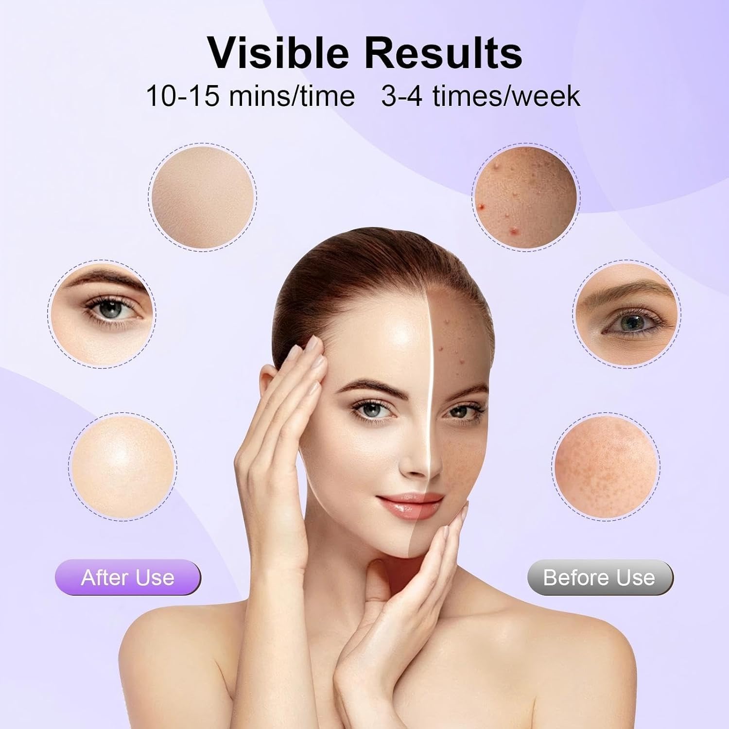 Red Light Therapy for Face,Red Light Mask for Anti-Aging, LED Face Mask Light Therapy Adjustable Brightness with 7-Color LED Facial Mask, Rechargeable Light Care Beauty Device for Home Use