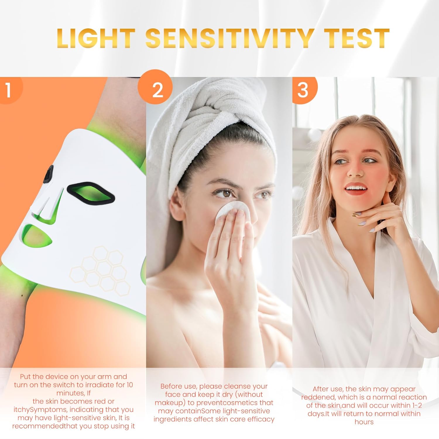 FSA, HSA Eligible Hsaiiae LED Light Theratment Mask, Infrared Remedies for Stiffness Relief, Dual Modes for Acne Solution and Skin Care, 4 Color Lights Settings