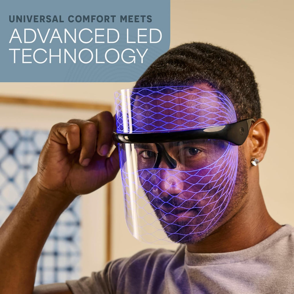 LifePro – Red Light Therapy for Face – LED Face Mask Light Therapy with Red and Blue Modes – Vizacure Rechargeable, Portable Skincare Mask for At-Home Use